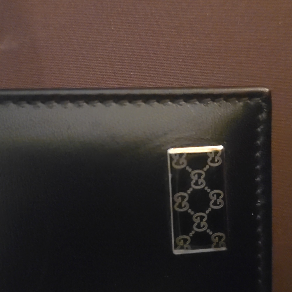 Gucci Black Checkbook Holder